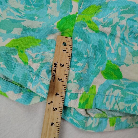 Lilly Pulitzer Callahan Shorts Blue Rose Floral Sz 00 - Picture 8 of 8